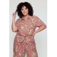 thumbnail image 1 of Women's Plus Size Abstract Leaf Print Wide Leg Pants, 1 of 5