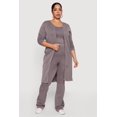thumbnail image 1 of Women's Plus Size Acid Wash Textured Knit Flare Leggings, 1 of 4