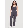 thumbnail image 1 of Women's Plus Size Acid Wash Textured Knit Flare Leggings, 1 of 4