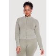 thumbnail image 1 of Women's Plus Size Acid Wash Zip Front Track Jacket, 1 of 4