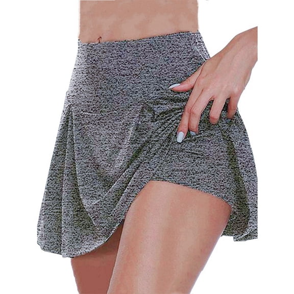 Women's Plus Size Active Performance Skorts Skirts, Tummy Control High Waisted Athletic Lightweight Tennis Skirt For Running Tennis Golf Workout Sports, L-5XL