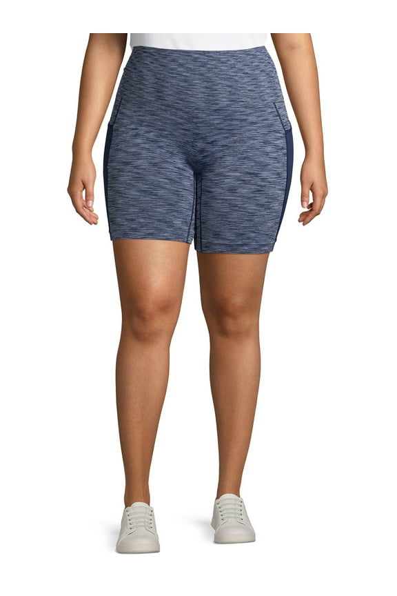 Women’s Adult Plus Size Active Seamless Bicycle Short with Phone Pocket Bicycle Shorts