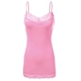 thumbnail image 1 of Women's Plus Size Adjustable Spaghetti Strap Long Stretchy Lace Camisole Cami 1x,2x,3x, 1 of 1