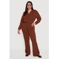 thumbnail image 1 of Women's Plus Size Almost Famous Brushed Knit Flare Leg Pants, 1 of 4