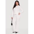 thumbnail image 1 of Women's Plus Size Almost Famous High Waisted Cable Knit Pants, 1 of 4