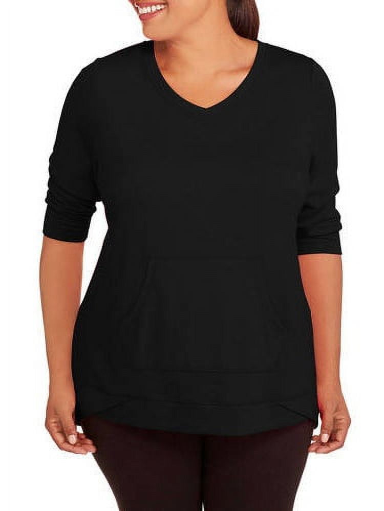 Women's Plus-Size Athleisure Tunic Top - Walmart.com