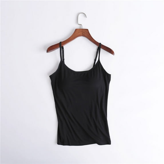 Women's Plus Size Athletic Tank Tops with Built-In Bra Chest Pad No Steel Rings Yoga Sun Top