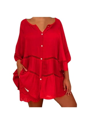 Red dressy blouses for best sale special occasions