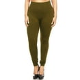 thumbnail image 1 of Women's Plus Size Banded Waist Leggings with Fleece Lining, 1 of 7