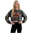 thumbnail image 1 of Women's Plus Size Baseball Graphic Sweatshirts with Crewneck Long Sleeve and Loose Casual Fit, 1 of 5