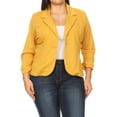 thumbnail image 1 of Women's Plus Size Basic Casual Button Solid Outerwear Jacket Blazer, 1 of 5