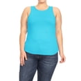 thumbnail image 1 of Women's Plus Size Basic Sleeveless Racer Back Casual Solid Cami Tank Top XL-3XL, 1 of 4