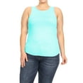 thumbnail image 1 of Women's Plus Size Basic Sleeveless Racer Back Casual Solid Cami Tank Top XL-3XL, 1 of 4