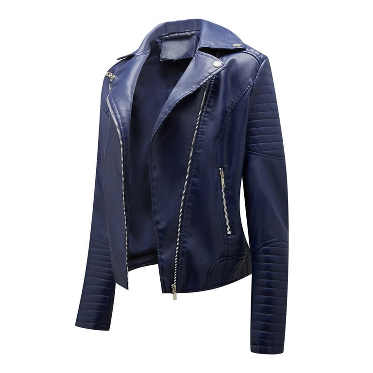 Women s Plus Size Biker Motorcycle Jacket 2023 Clothes Open Front
