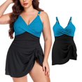 thumbnail image 1 of Women's Plus Size Bikini Swimsuits Swim Dress Tummy Control Bathing Suits High Waisted Swimwear For Full Coverage, 1 of 5