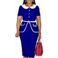thumbnail image 1 of Women's Plus Size Bodycon Dress Elegant Evening Party Work Casual Midi Dress, 1 of 3