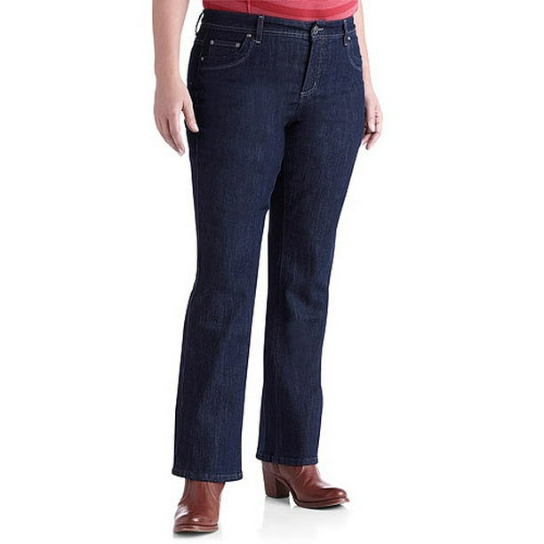 Women's Plus-Size Bootcut Jeans With Embellished Back Pocket - Walmart.com
