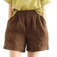thumbnail image 1 of Women's Plus Size Bottoms, Wide Leg Elastic Waist Shorts Summer Fashion Casual Outdoor Shorts, M-4XL, 1 of 8