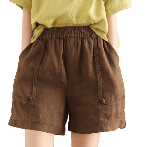 Women's Plus Size Bottoms, Wide Leg Elastic Waist Shorts Summer Fashion Casual Outdoor Shorts, M-4XL