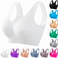 thumbnail image 1 of Women's Plus Size Bras, Sports Bras for Women Full Coverage Wirefree Workout Bras Full Support Everyday Bra,White,5XL, 1 of 4