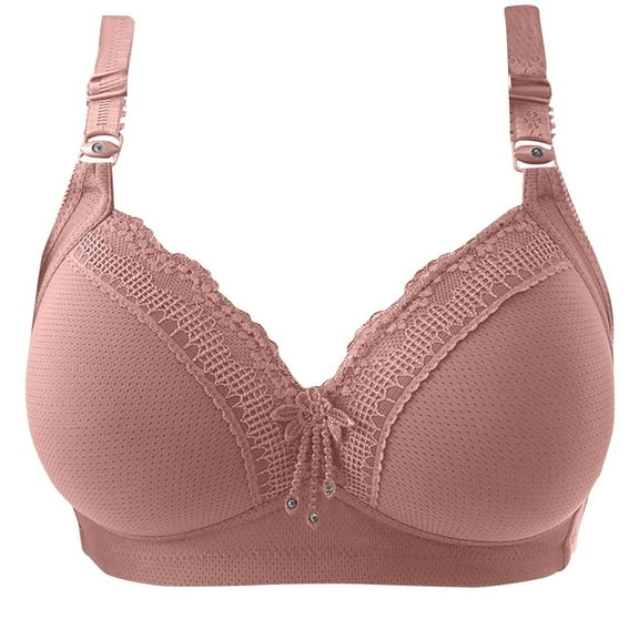 Women's Plus Size Bras, Womens Lace Push Up Bra Add 2 Cups Underwire Padded Support Full Coverage Plunge Everyday Lift Bra S-2XL