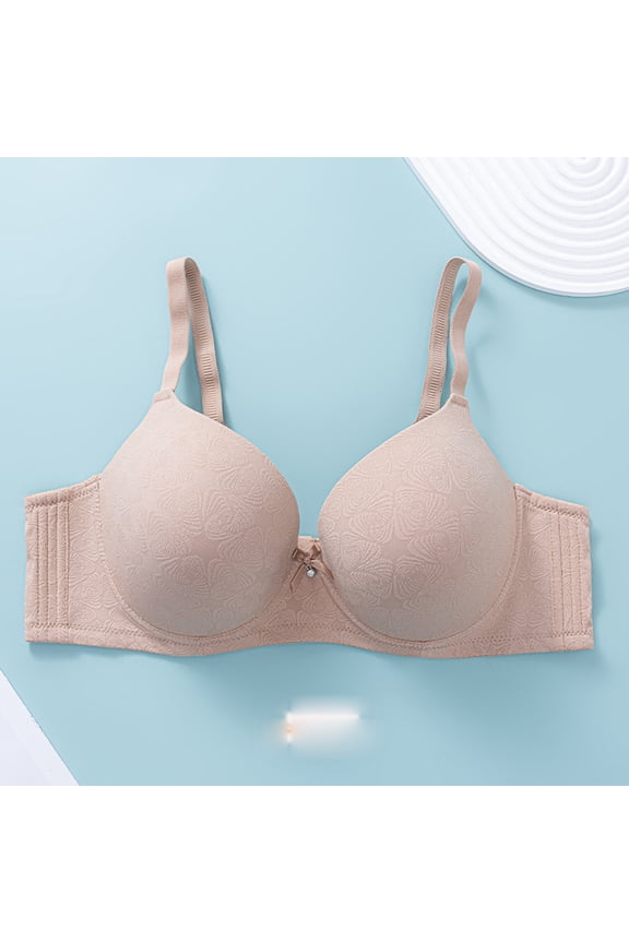 Women's Plus Size Bras for Large Breasts, Underwire Full Coverage Bra Seamless Cup Bralette