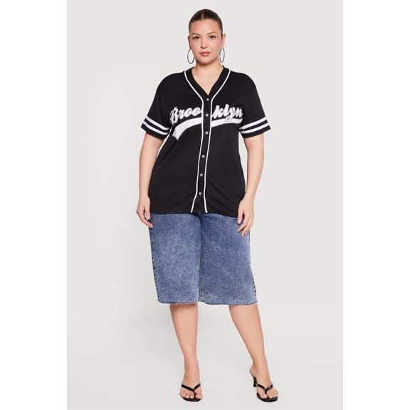 Women's Plus Size Brooklyn Baseball Jersey
