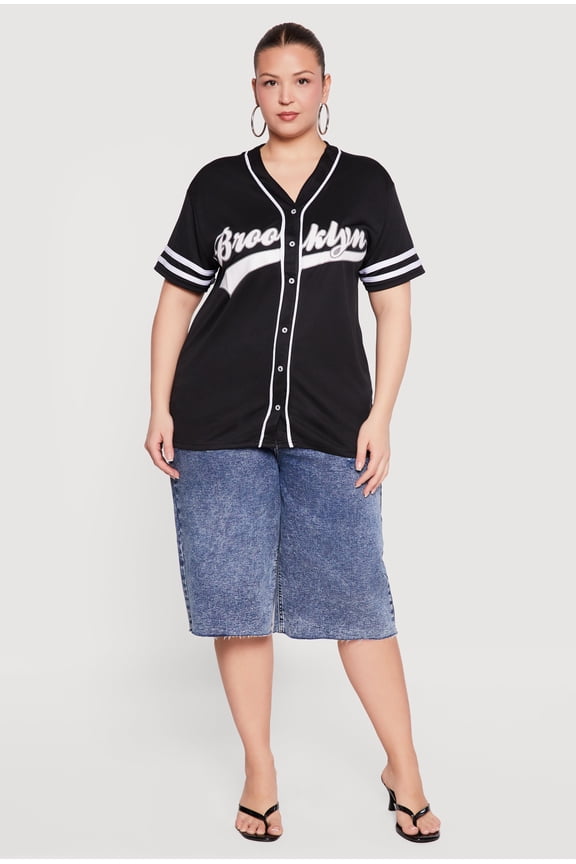 Women's Plus Size Brooklyn Baseball Jersey