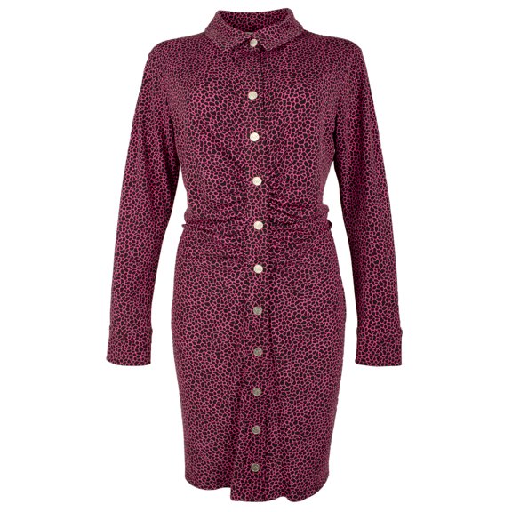 Women's Plus Size Button Front Long Sleeve Dress 0X