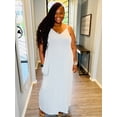 thumbnail image 1 of Women's Plus Size Cami Maxi Dress with Pockets, 1 of 5