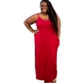 thumbnail image 1 of Women's Plus Size Cami Maxi Dress with Pockets, 1 of 9