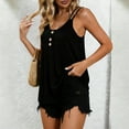thumbnail image 1 of Women's Plus Size Camis Scoop Neck Spaghetti Double Strap Pleated Shaping Tank Top Summer Casual Solid Crewneck Racerback Yoga Workout Tanks Loose Comfy Sleeveless Shirts, 1 of 5