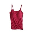 thumbnail image 1 of Women's Plus-Size Camisole Plus Size Tank Top with Built in Bra Adjustable Strap Padded Tanks for Women, 1 of 7