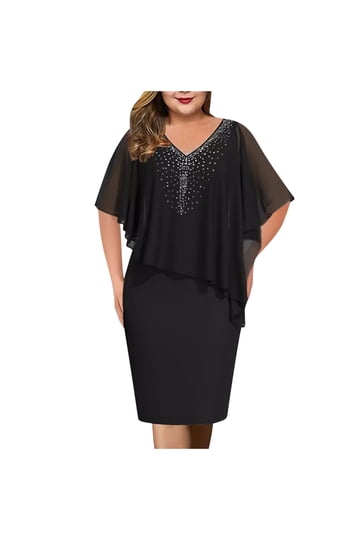 Plus Size Cape Dress