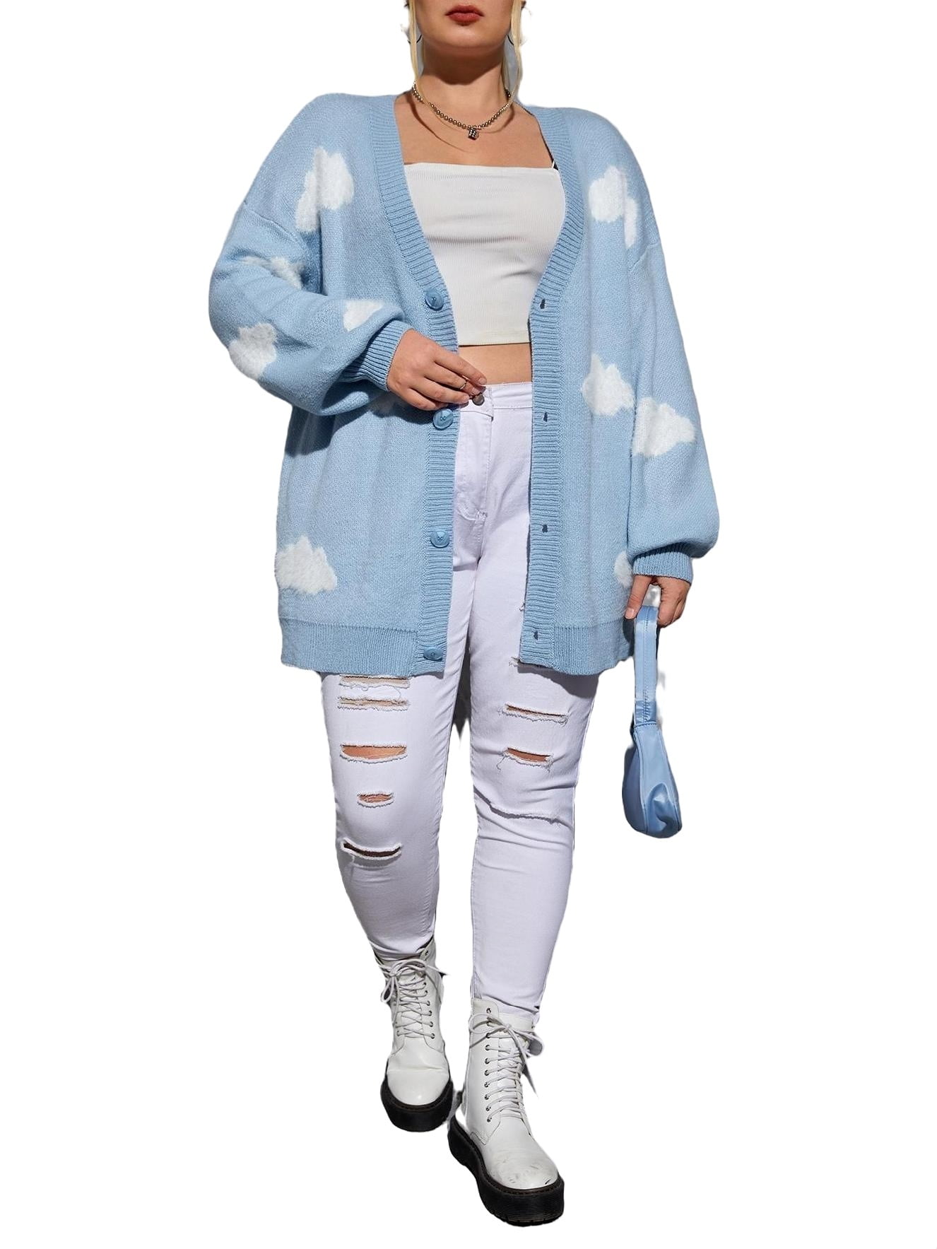 Baby blue cardigans deals