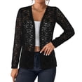 thumbnail image 1 of Women's Plus Size Cardigans Open Front Long Sleeve Sheer Lace Cover Up, 1 of 2