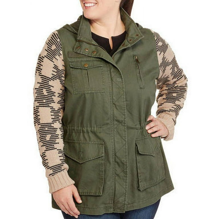 Women's plus size cargo jacket clearance