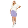 thumbnail image 1 of Women's Casual Plus Size Shorts High Waist Stretchy Biker Fit, 1 of 5