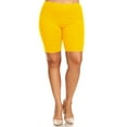 thumbnail image 1 of Women's Plus Size Casual Basic Solid Biker Shorts Pants, 1 of 4