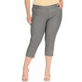 thumbnail image 1 of Moa Collection Women's Plus Size Slim Fit Pocket Jeggings Capri Pants for Everyday Wear, 1 of 6