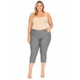 thumbnail image 1 of Women's Plus Size Casual Comfy Slim Pocket Jeggings Jeans Capri Pants, 1 of 6