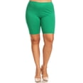 thumbnail image 1 of Women's Plus Size Casual Comfy Workout Yoga Basic Solid Biker Shorts Pants, 1 of 3