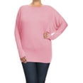 thumbnail image 1 of MOA COLLECTION Women's Plus Size Dolman Sleeve T-Shirt – Casual Solid Color Top, 1 of 4