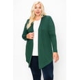 thumbnail image 1 of Women's Plus Size Casual Draped Open Front Long Sleeves Solid Cardigan, 1 of 5