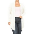 thumbnail image 1 of Women's Plus Size Casual Draped Open Front Long Sleeves Solid Cardigan, 1 of 5