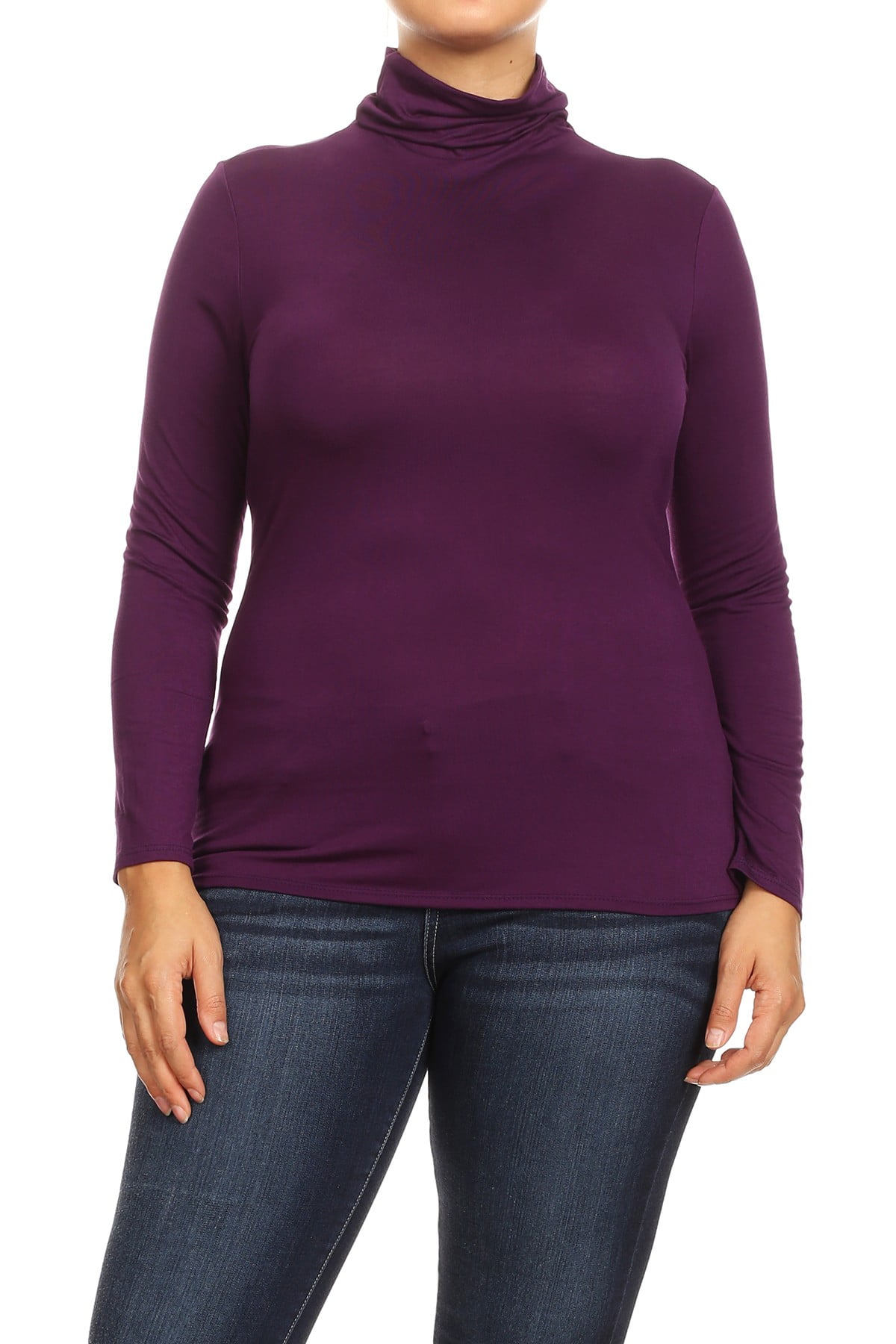 Full Size Turtleneck Long Sleeve Sweater Plus Size