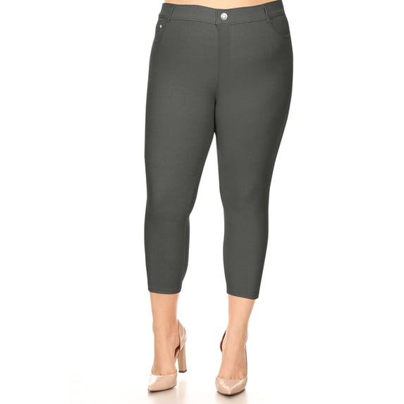 Women's Plus Size Casual Jean Jegging Pants Stretchy Comfort Pocket XL 2XL 3XL