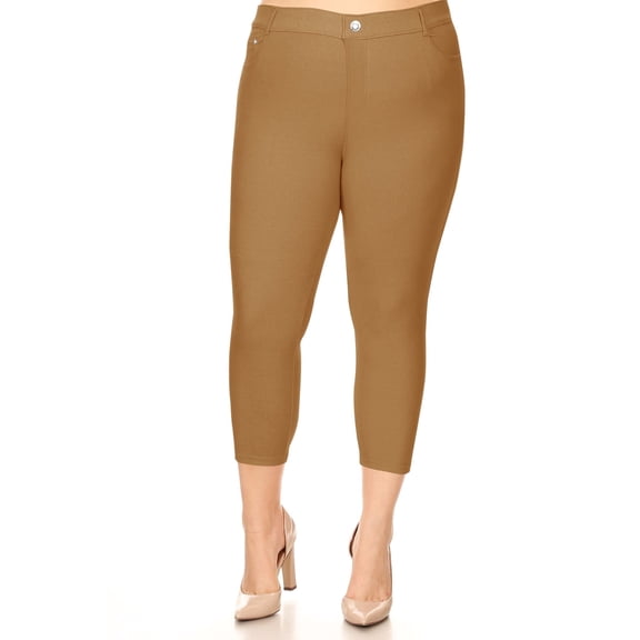 Women's Plus Size Casual Jean Jegging Pants Stretchy Comfort Pocket XL 2XL 3XL