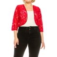thumbnail image 1 of Women's Plus Size Casual Lace Bolero Cardigan, 1 of 6