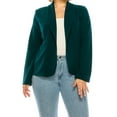 thumbnail image 1 of Women's Plus Size Casual Long Sleeve Fitted Solid Open Blazer Jacket, 1 of 5